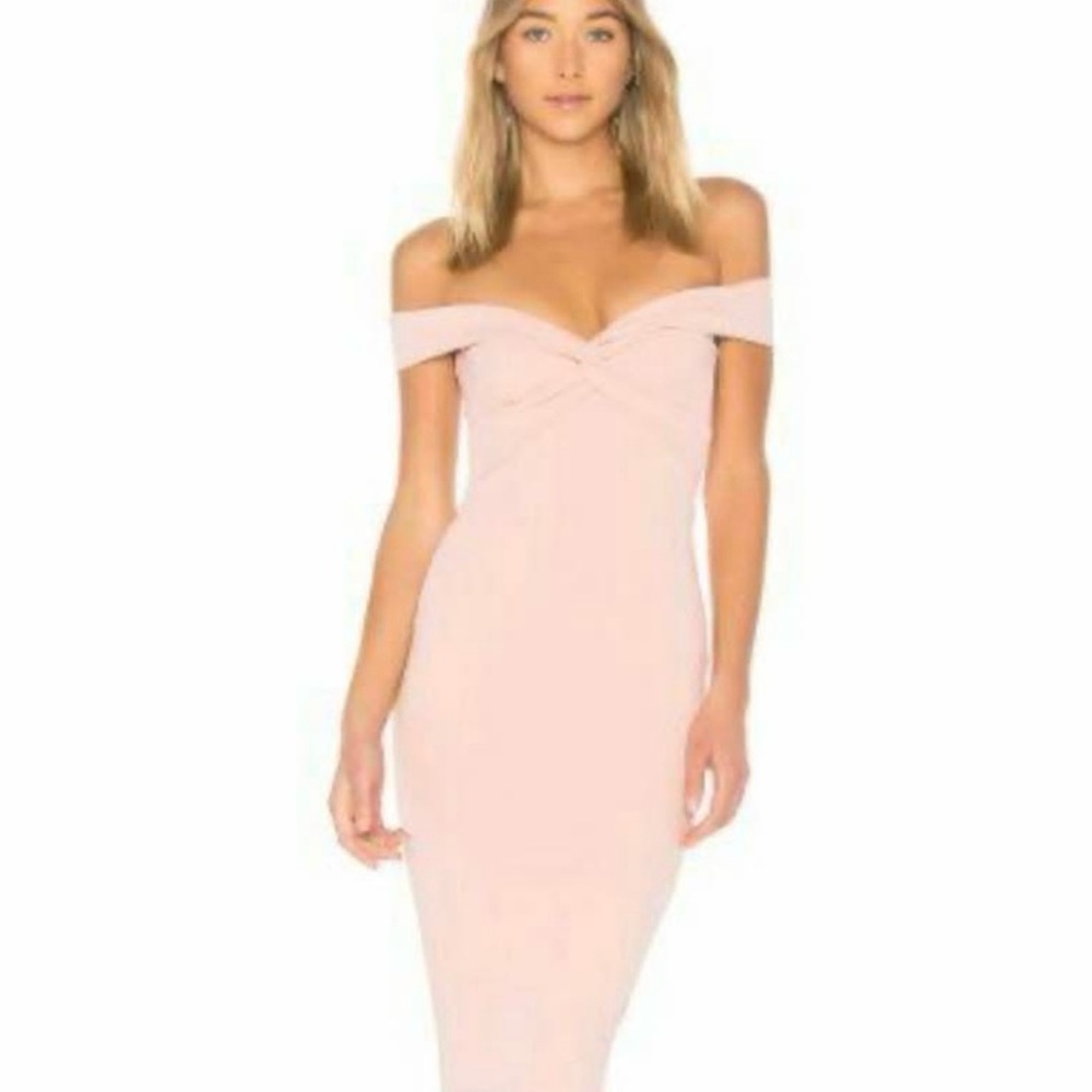 Nookie Pink Sheath Dress with Cowl Neck